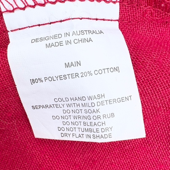 WHITE CLOSET Cotton blend Red Jumpsuit Sz Medium - Picture 11 of 12